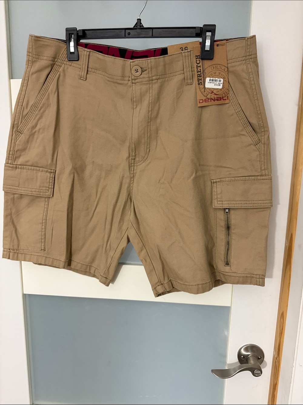 Denali Men’s Tan Cargo Shorts - Stretch Utility Pockets